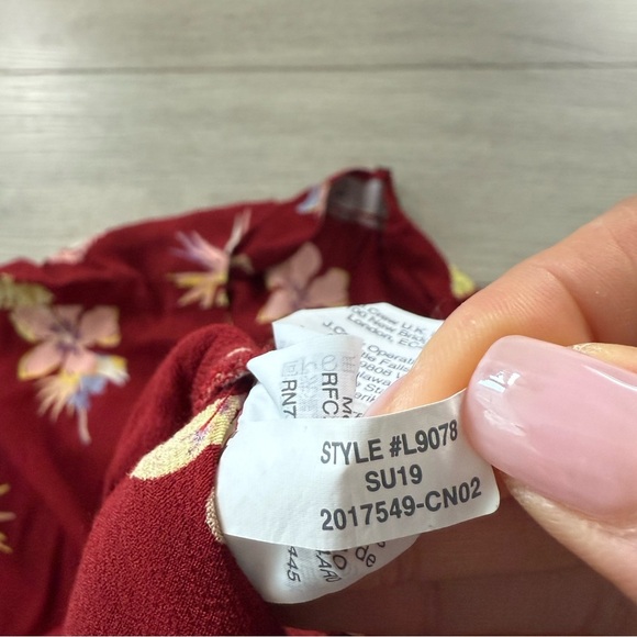 Madewell Novel Floral Red Short Sleeve Mini Dress in Bird of Paradise - Picture 8 of 11